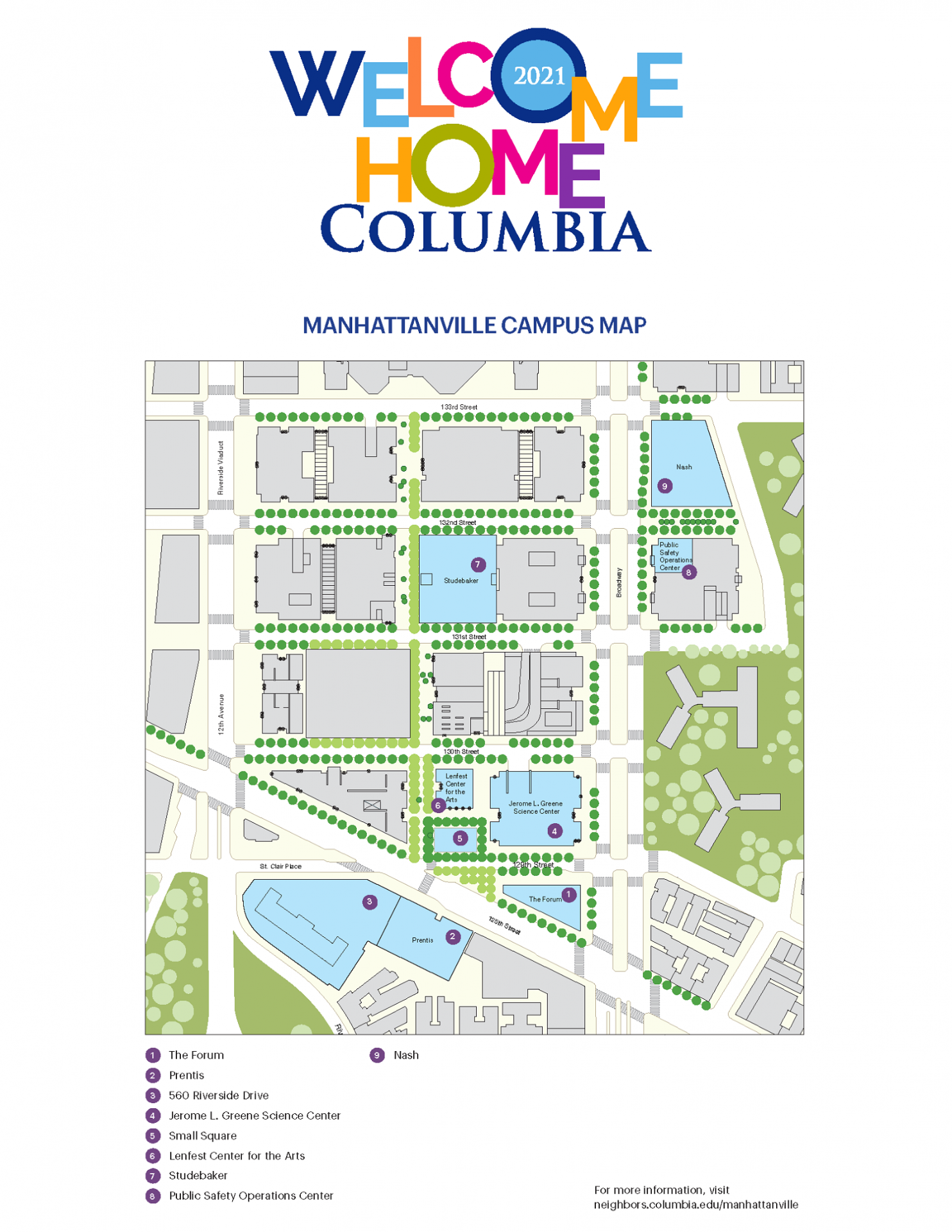 Columbia Quest Campus Maps | University Life